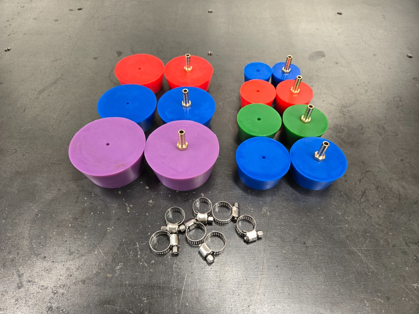 Silicone Purge Plug Kit 1.25 to 3 inch for Tig Welding Stainless Manifold Header