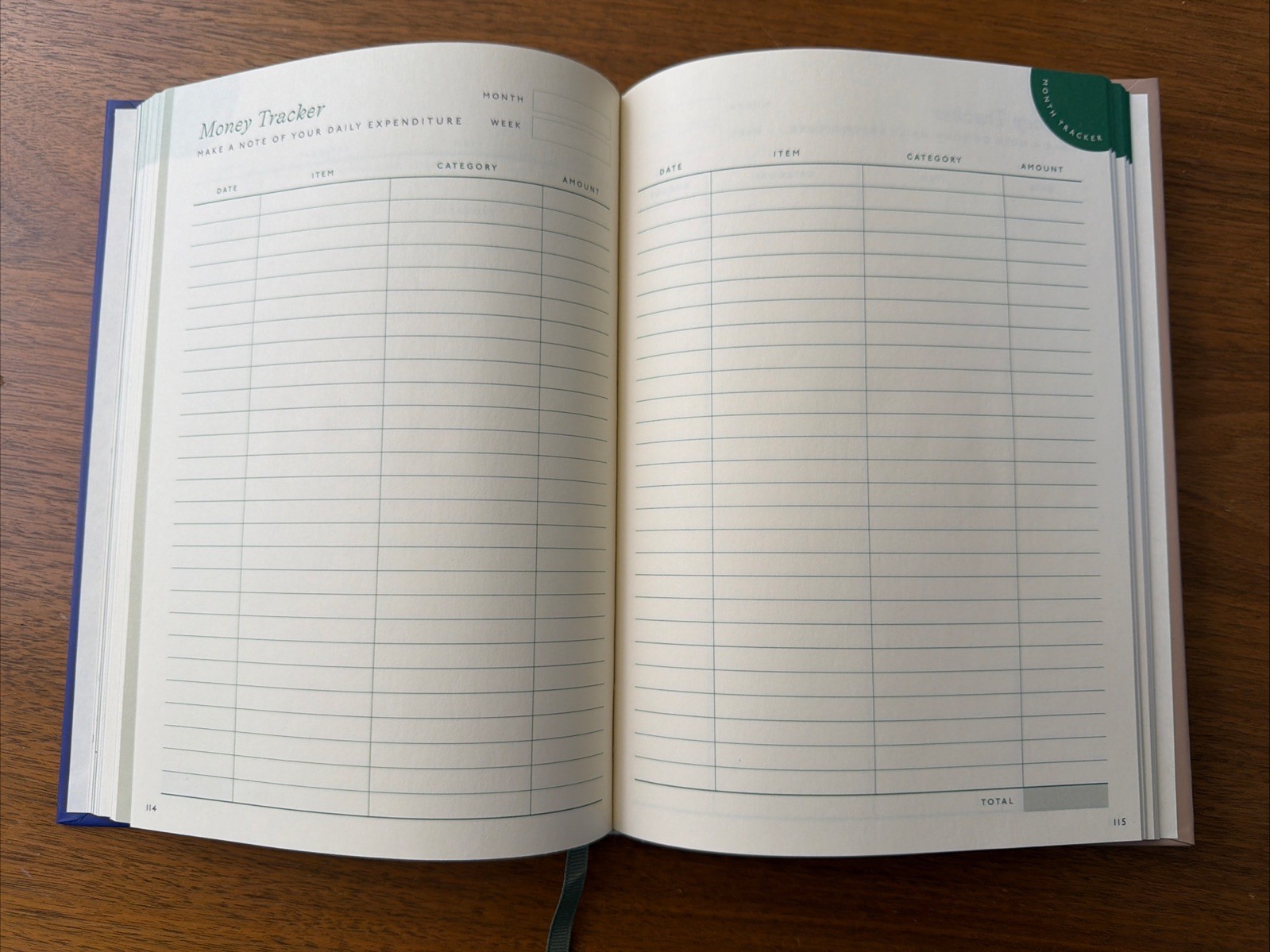 New/unused Hardcover Papier Finance Planner Blue 192 Pages 12 Months Any Year