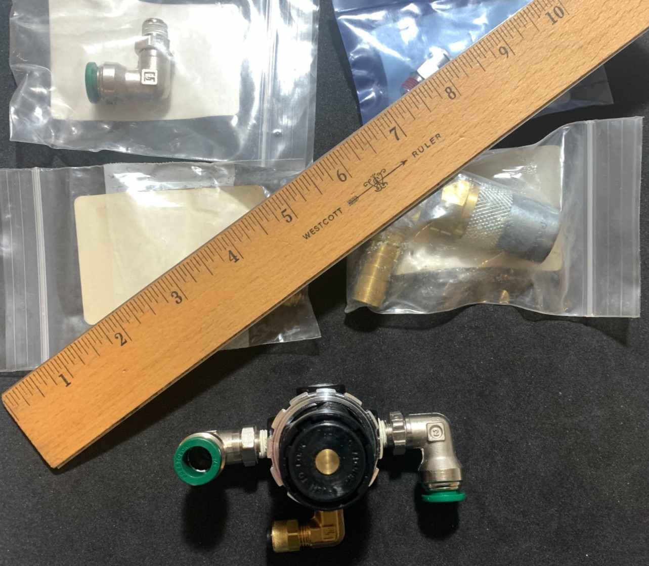 Hardinge LATHE DSM AIR-LUBE REGULATOR CONNECTORS FITTINGS ORIGINAL NEW OLD STOCK