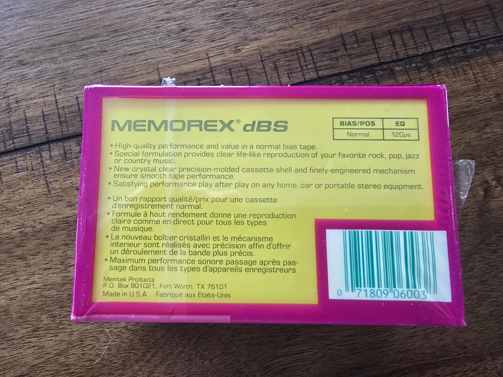 New Memorex dBX Eq Bias 60Min Cassette Tape Lot of 4 Retro 80s Look