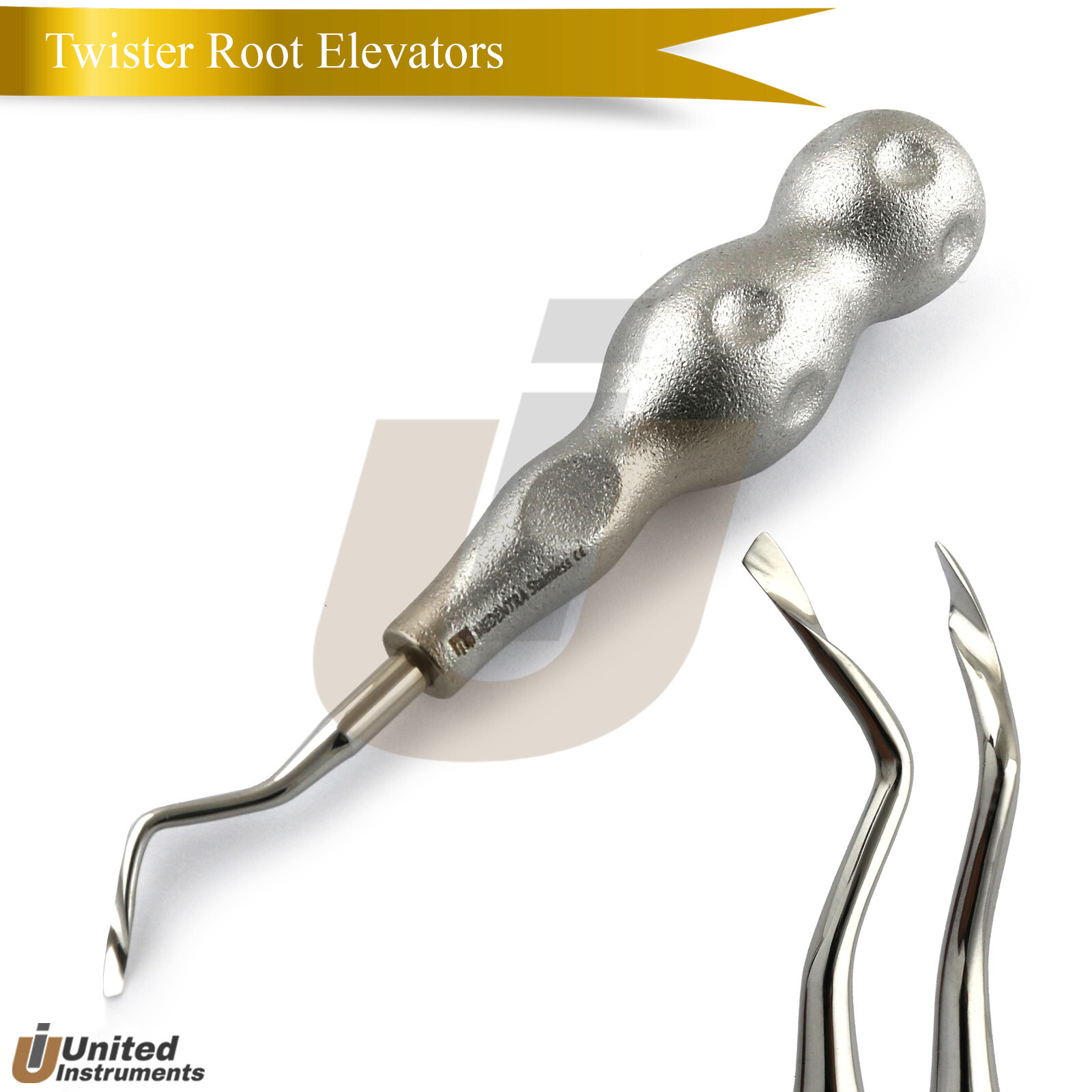 Dental Periotome Power Twist Left, Right, Straight Root Elevators Set Of 6