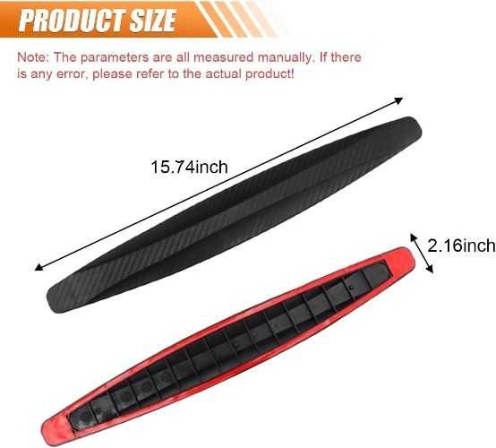 Widened Anti-Collision Bumper Guard Strips, Anti-Scratch Corner P Color: Black