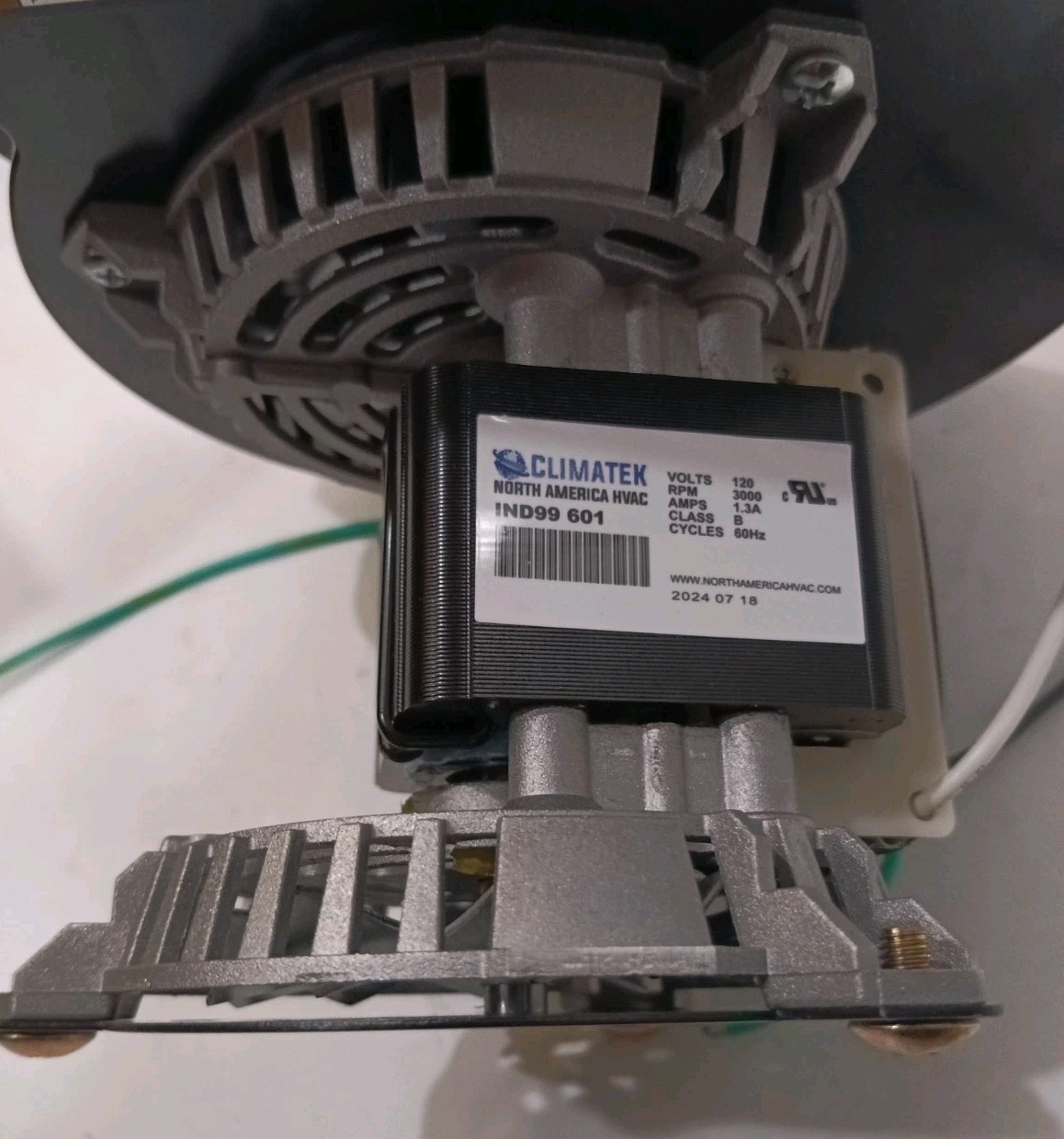 ClimaTek IND99 601 Furnace Draft Inducer Motor 120V 3000 RPM 1.3A New Open Box