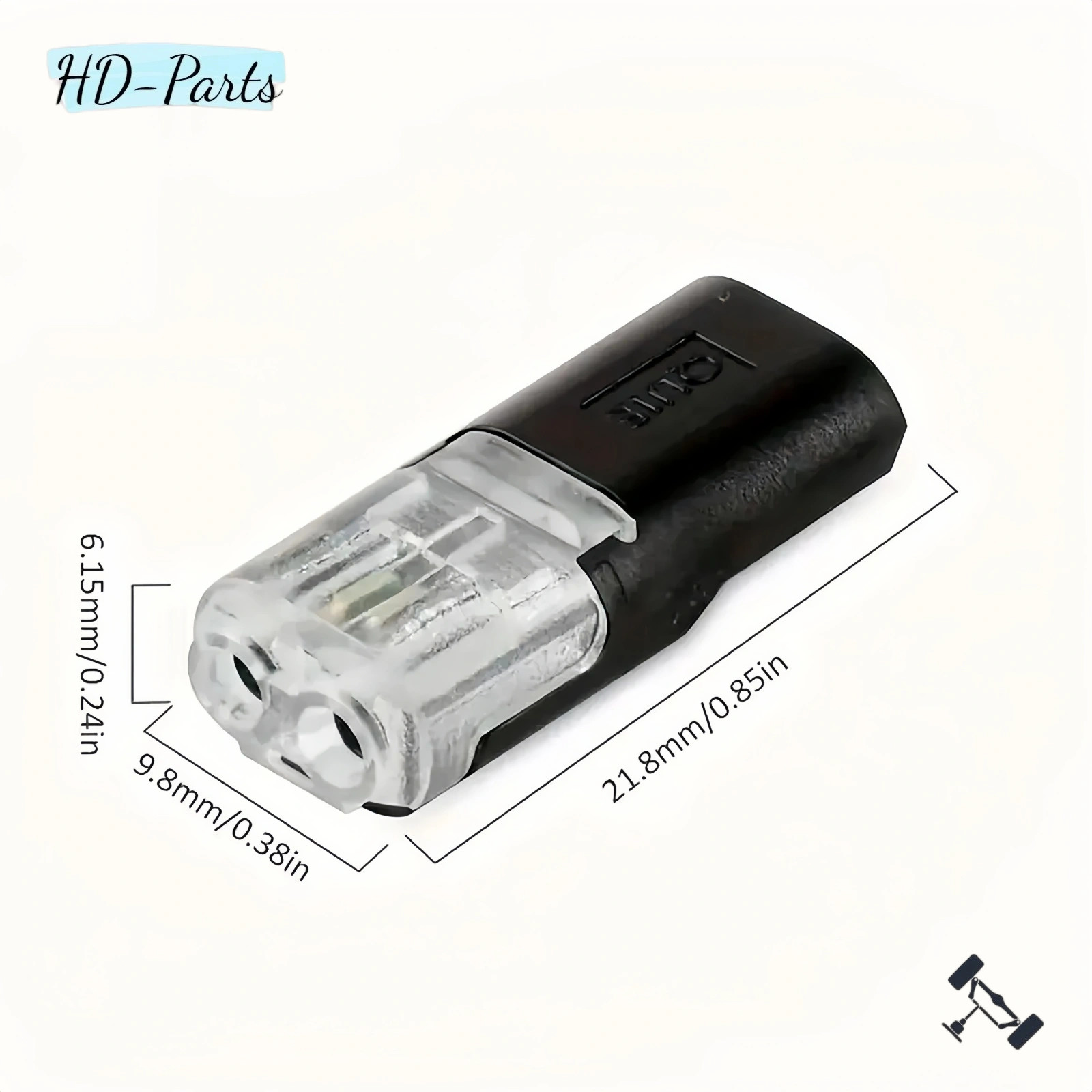 50Pcs 2-Pin Wire Cable Snap Connectors 22-18 AWG For LED Strip Speaker Wiring