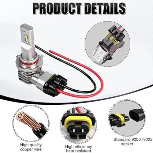 9005 9006 HB3 HB4 Female Adapter Wiring Harness Socket Connector for Headlight a