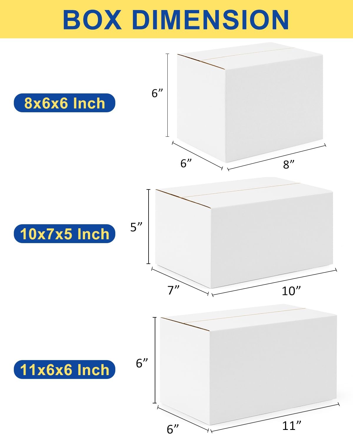 Assorted-Sizes-Shipping-Boxes-45-Pack: 8x6x6 & 10x7x5 & 11x6x6 Small-Shipping…