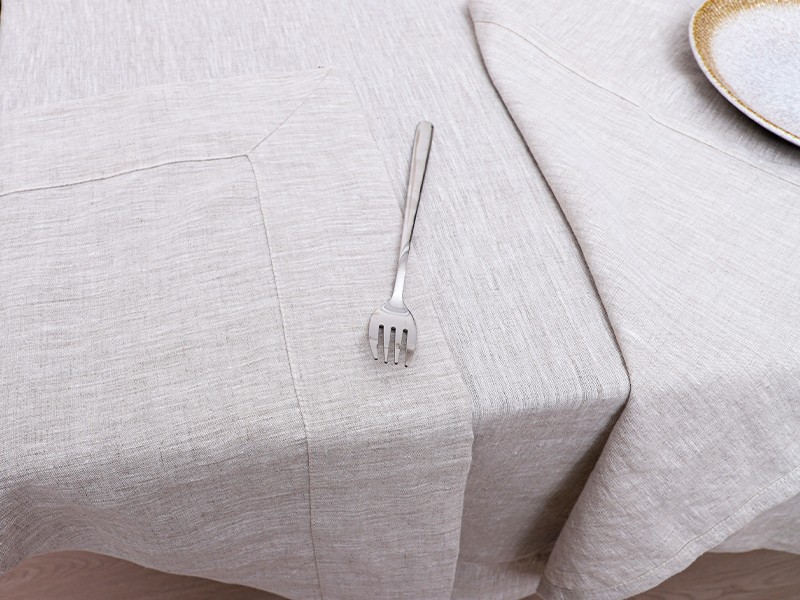 Linen Tablecloth 100% Pure Linen Table Cloth for Rectangle Tables Machine