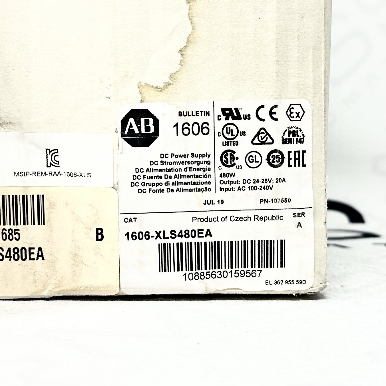 Allen-Bradley 1606-XLS480EA DC Power Supply 24VDC 20A 480W