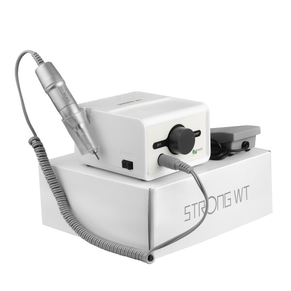 STRONG211 Micro Motor Electric Nail Drill Machine &35000RPM Handpiece 120 Silver