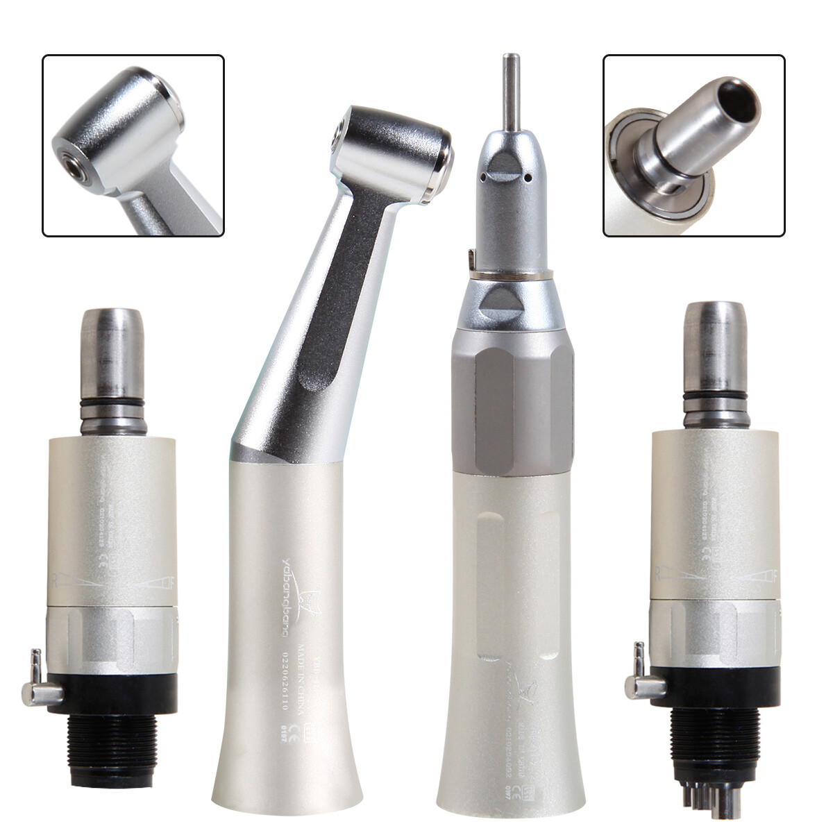 FG1.6mm/CA2.35mm Dental Low Speed Handpiece Contra Angle Straight 2/4HOLE Motor