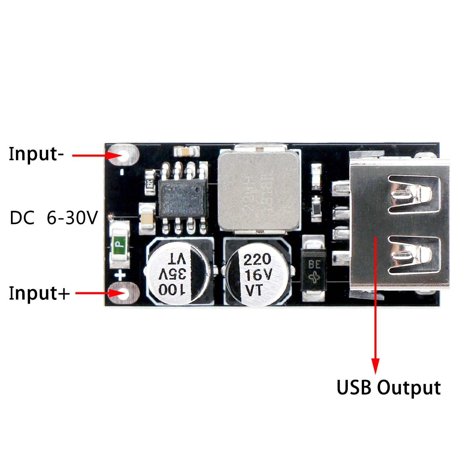 USB Buck Converter, 4pcs DCDC Step Down Module 632V 12V 24V to 5V QC 3.0 Char…