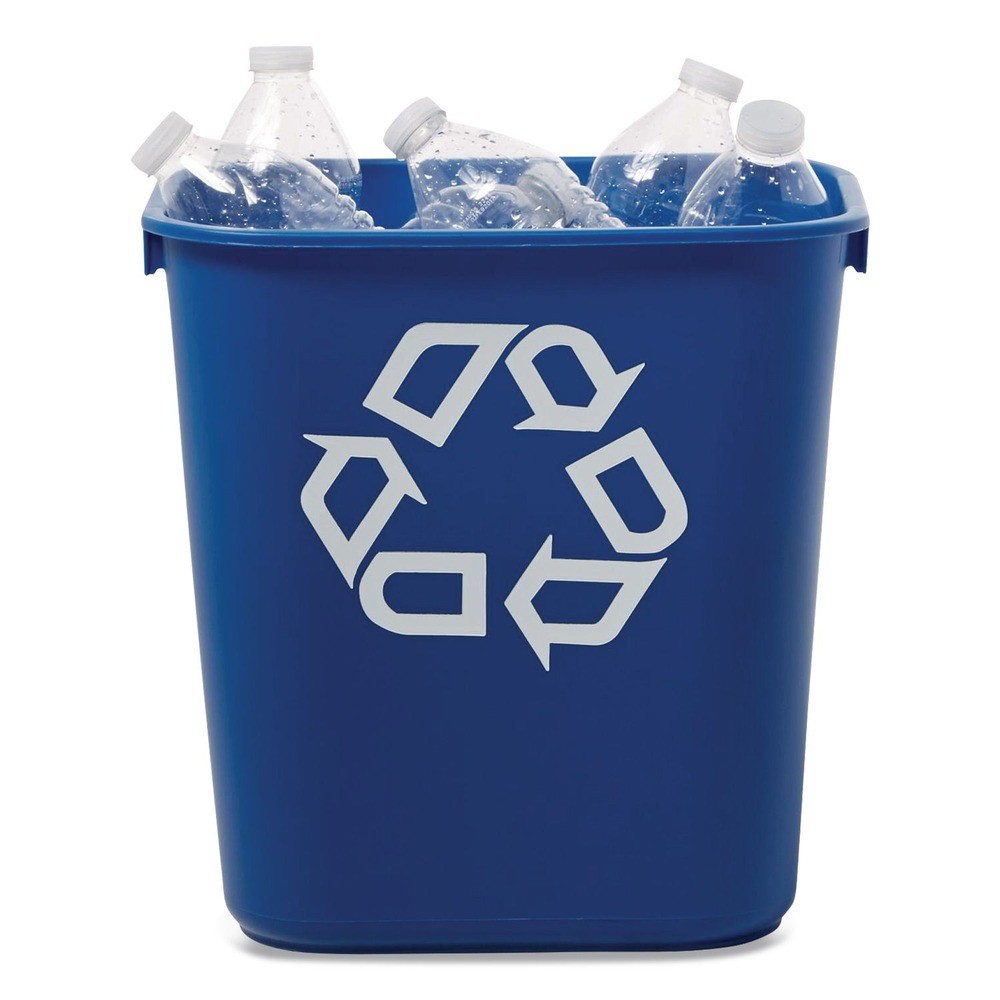 Rubbermaid Commercial 295573BE 13.63-qt. Deskside Recycling Bin – S, Blue New