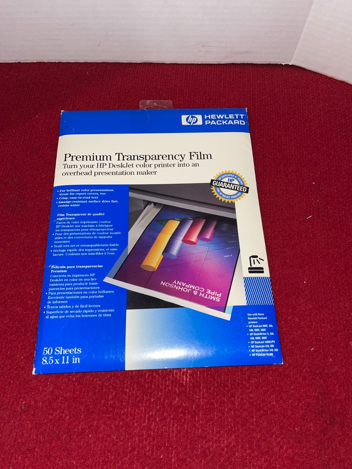 HP 51636F LX JetSeries Transparency Film 8.5 x 11 in 50 Sheet Pack New Sealed