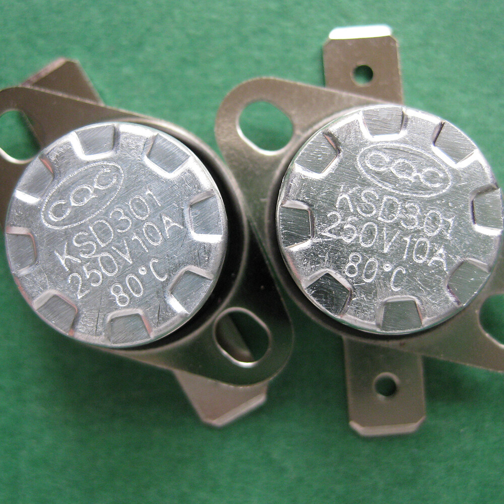 2pcs KSD301 80°C / 176°F Degree Celsius N.C. Temperature Switch Thermostat