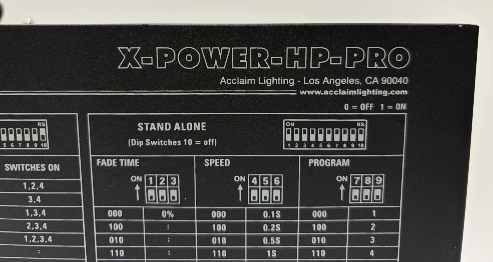 ACCLAIM X-POWER-HP-PRO Power Supply.