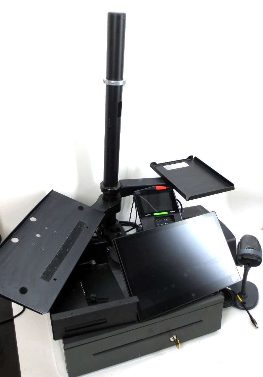 Pole Mounted POS System – Engage One by HP w/ Printer, Scanner, Register & CC