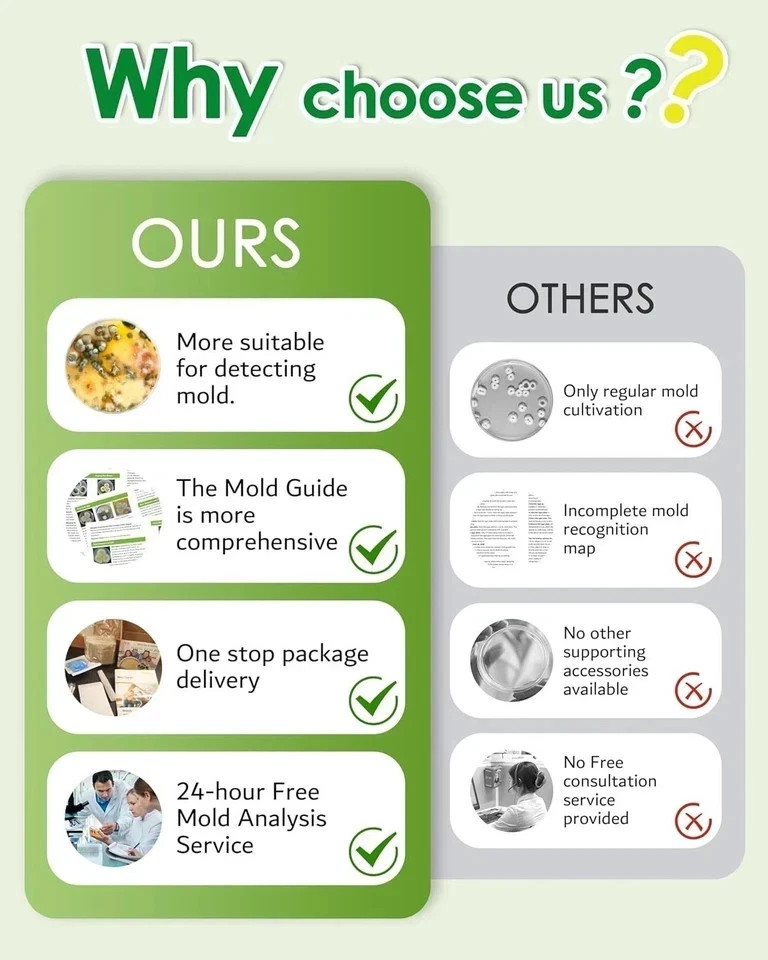 Mold Test Kit for Home, 4 Detection Tests for HVAC, Surfaces & Indoor Air Qualit
