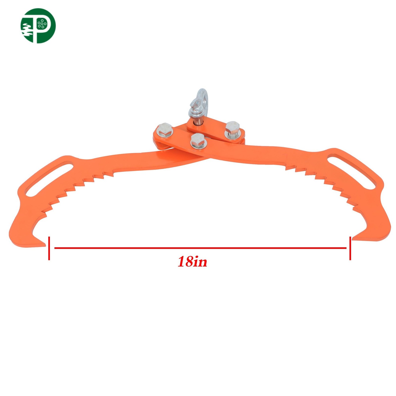 18 Inch Log Lifting Tongs 2 Serrated Claw Hook Timber Heavy Duty Skidding Tongs