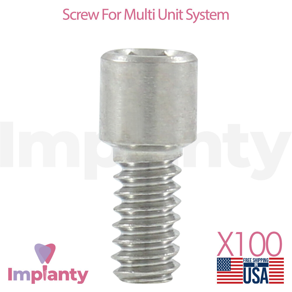 100 Titanium Screw Straight & Angled Multi Unit Conical Connection Internal Hex
