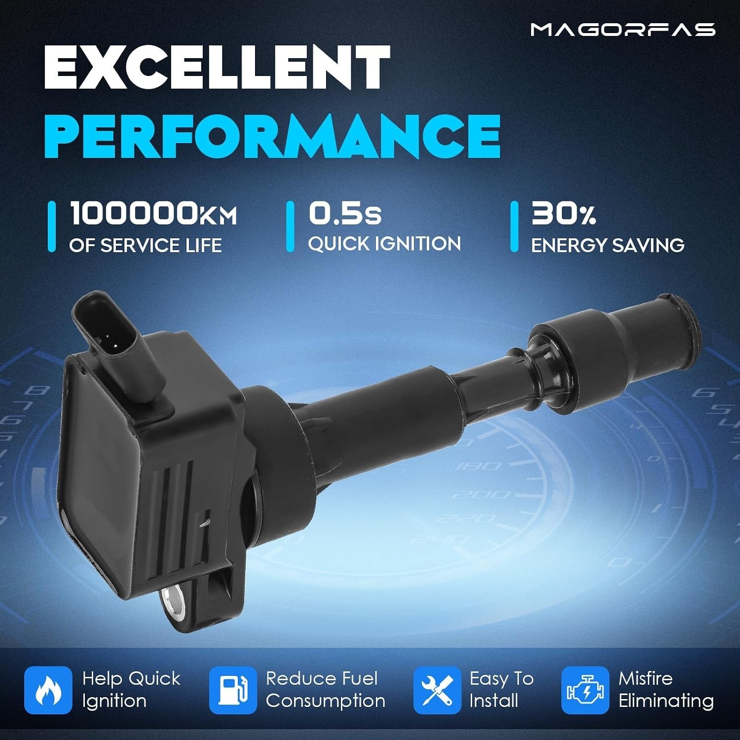 Ignition Coils Pack & Iridium Spark Plugs UF816 for Hyundai Elantra 2015 2L, …