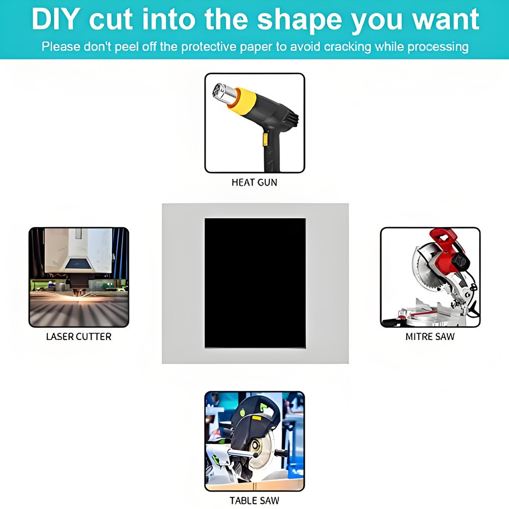 ABS Black Plastic Sheet DIY Project Model Making 1mm 2mm 3mm 4mm to 20mm Thick