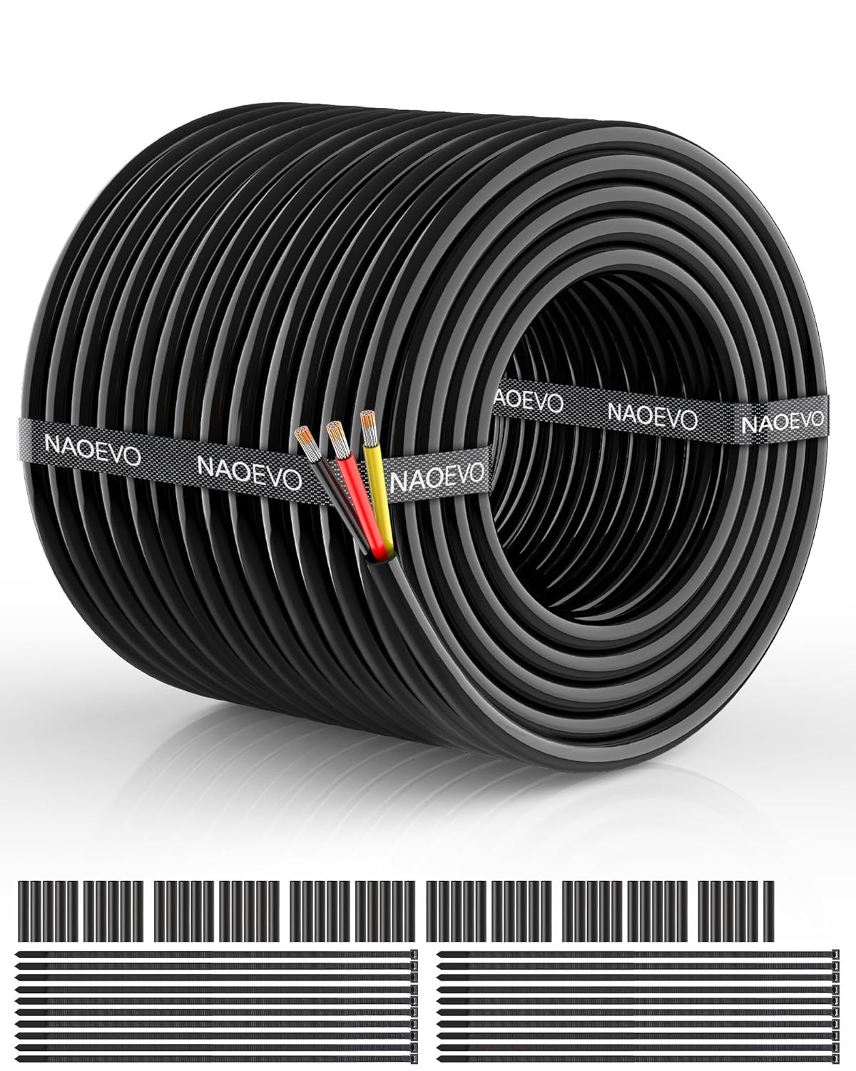 16 Gauge Wire 2 Conductor Tinned Copper Electrical Wire, 100FT | PVC Insulated,