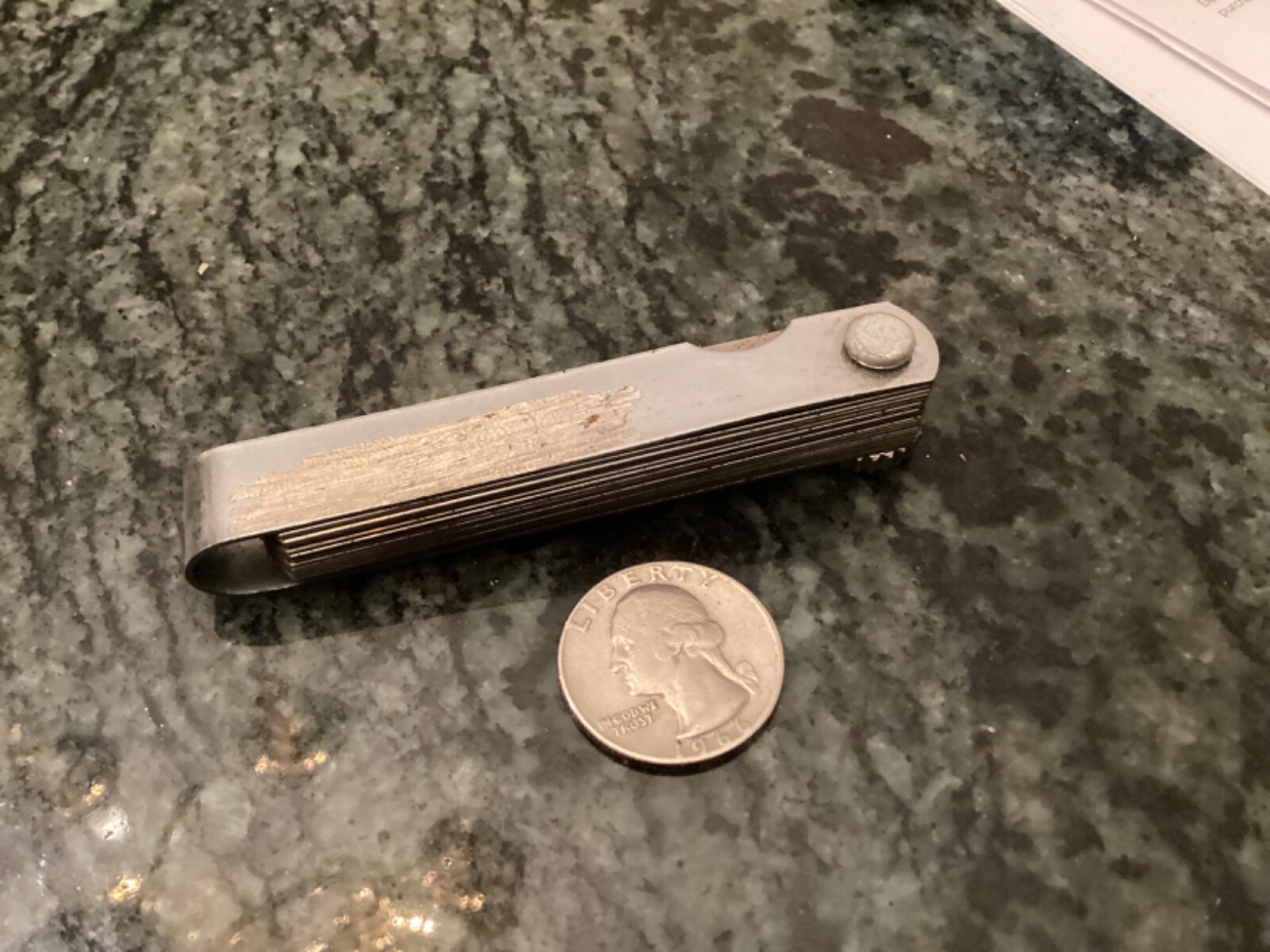 Used Armstrong 22 Pc. 0.004 to 0.025 inch Standard Length Feeler Gauge Pack