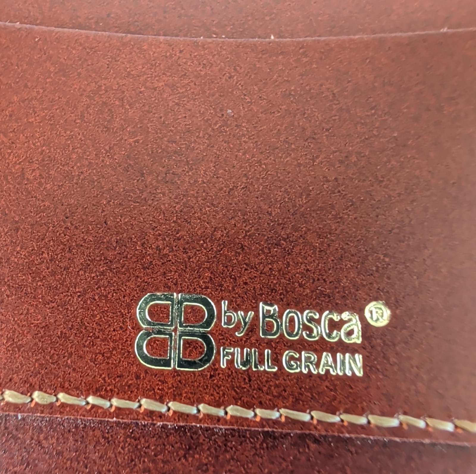 Vintage BOSCA Brown Full Grain Leather Planner Organizer Notebook (9” X 6”)