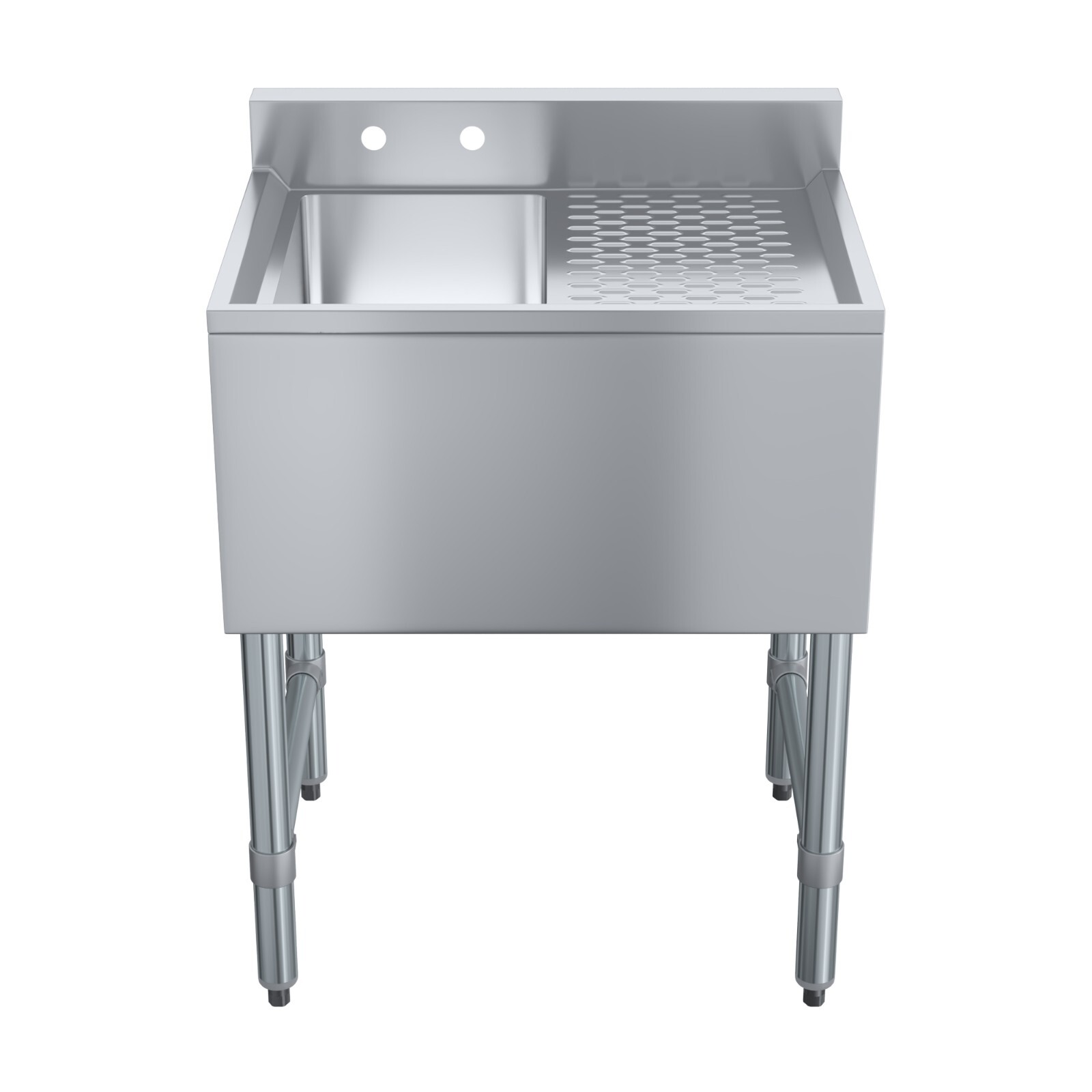 24 in. x 19 in. One Compartment Underbar Sink With Right Drainboard