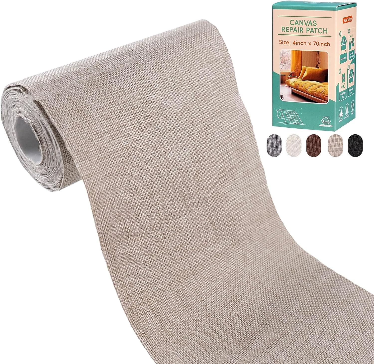 Canvas Repair Tape,Fabric Repair Patch,4×70 Inches,Outdoor Gear Patch, Waterproo