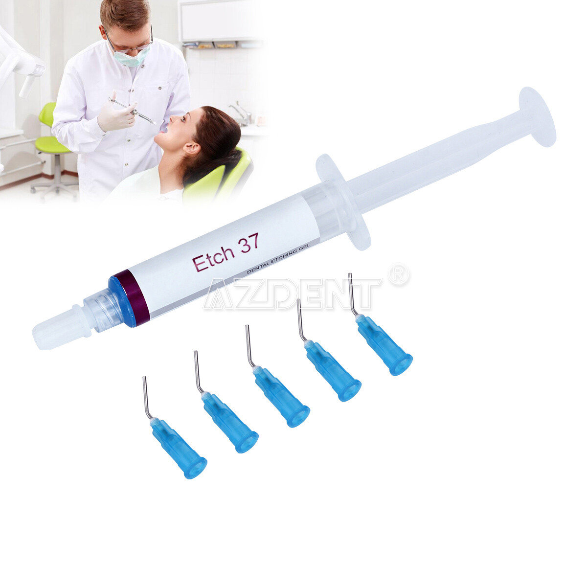 Incisione dentale dell’acido 37% Silica Blue Gel per adesivo & resina
