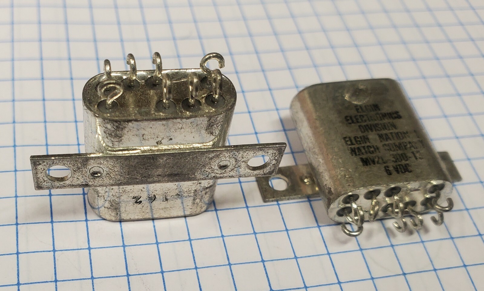 (2 pcs) ELGIN national watch co electronics MV2C-30D-13 6 VDC relay dpdt