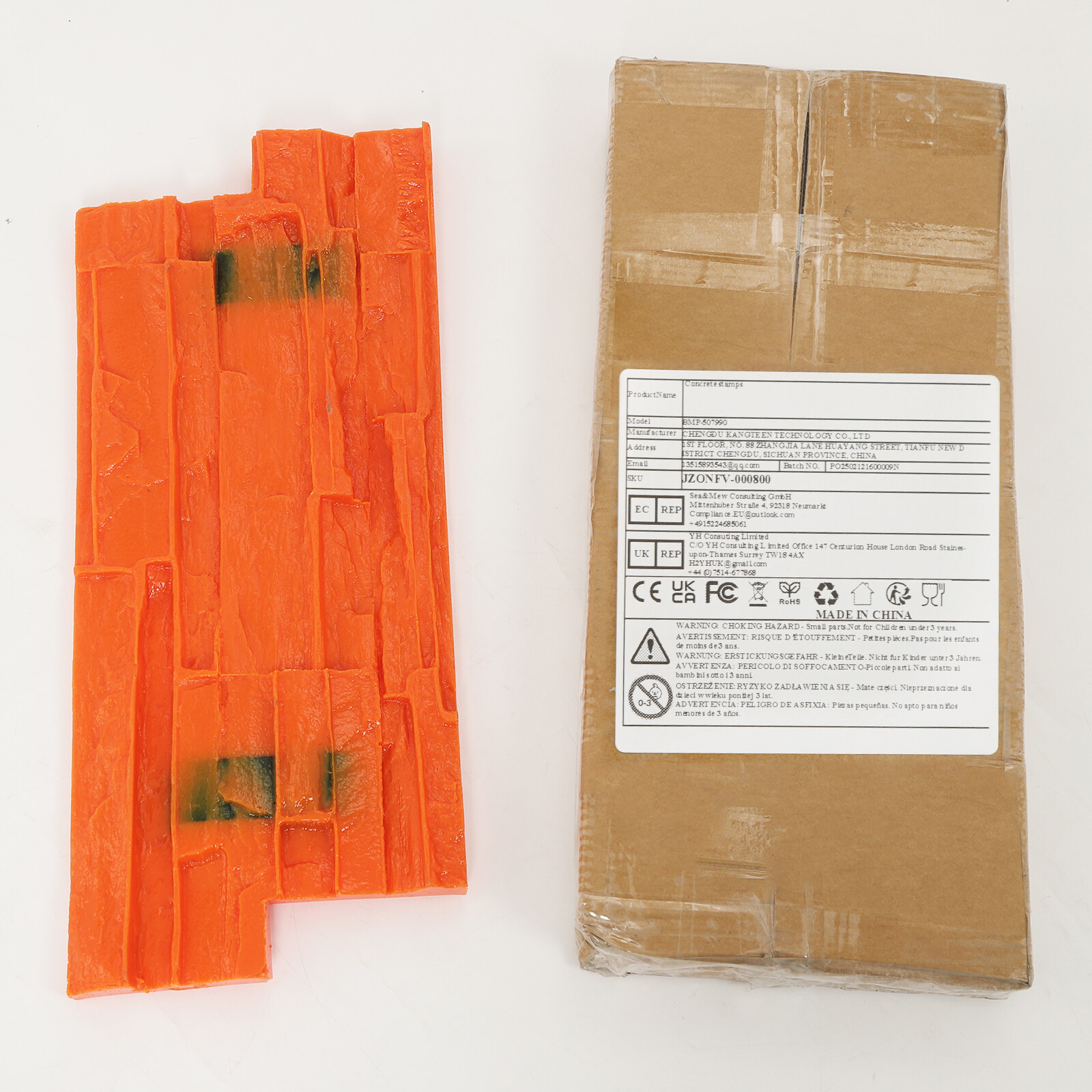 Concrete Mold, Texture Mat/Cement Texture Mold 58.4*24.3*3cm/22.99*9.57*1.18in