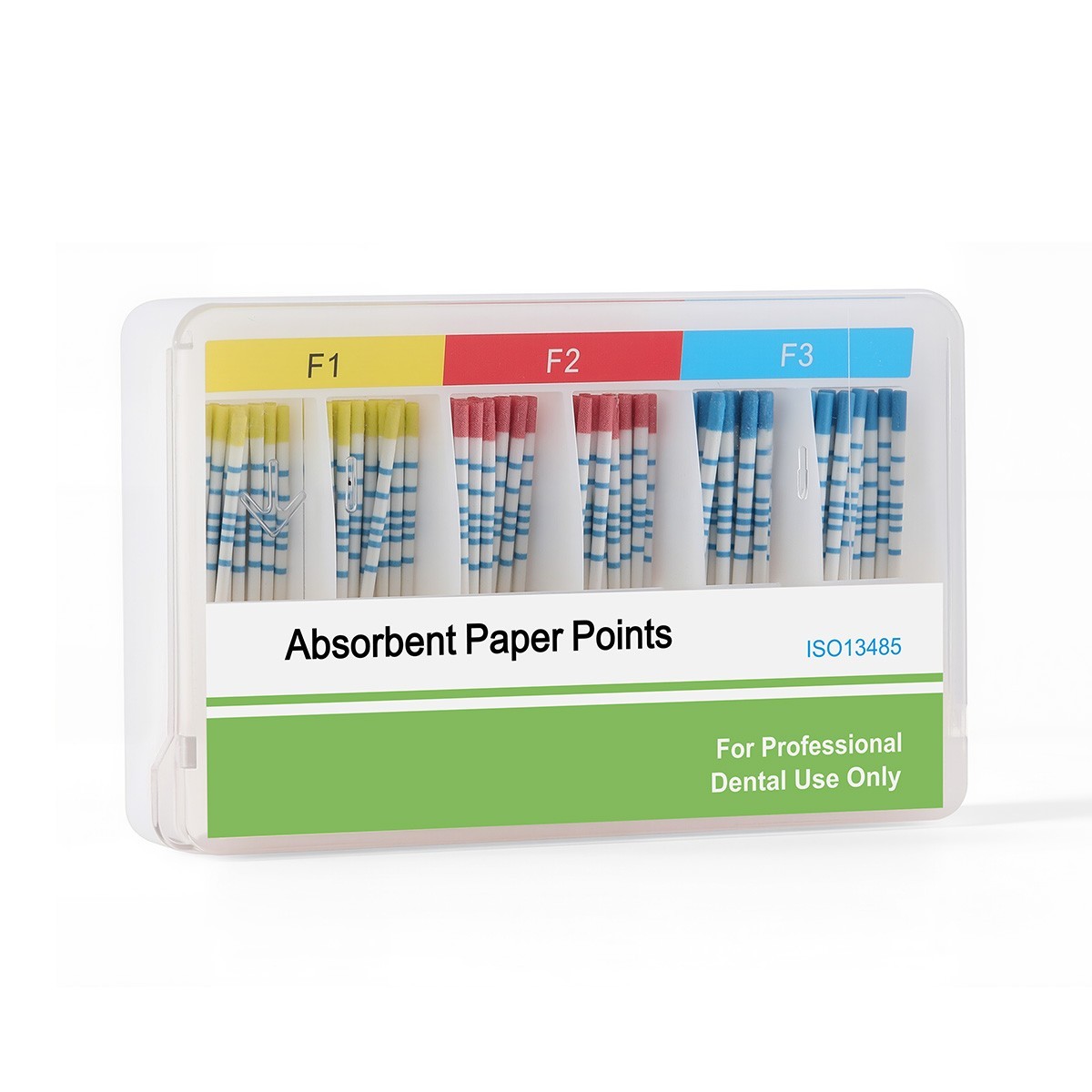 Dental Endodontic Absorbent Paper Points F1.F2.F3 with Scale Taper 100Pcs/Kit