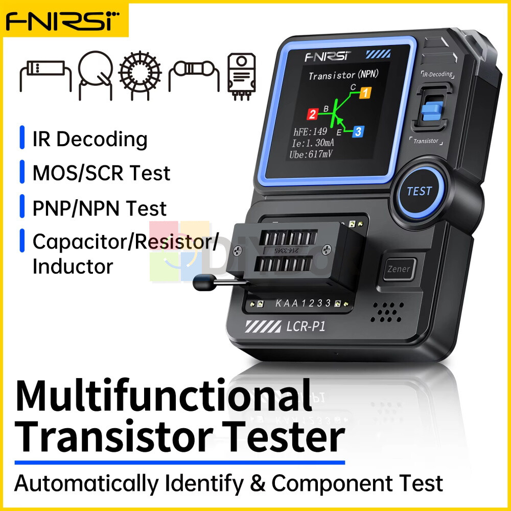 FNIRSI LCR-P1 Transistor Tester Diode TriodeMOSFET NPN PNP SMD LCR ESR Meter