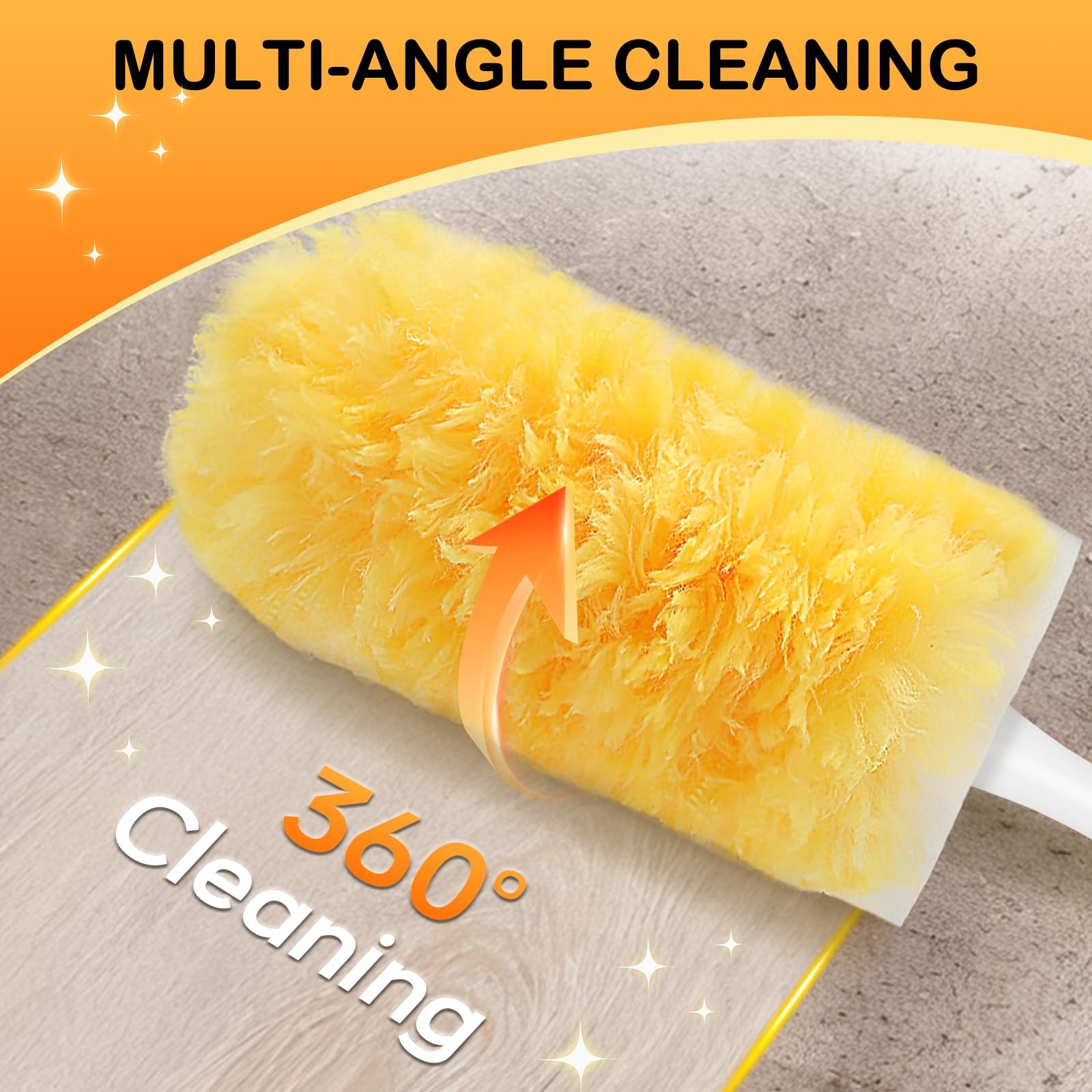 SetSail Heavy Duty Duster Refills for Swiffer with 1 Handle，30 Orange