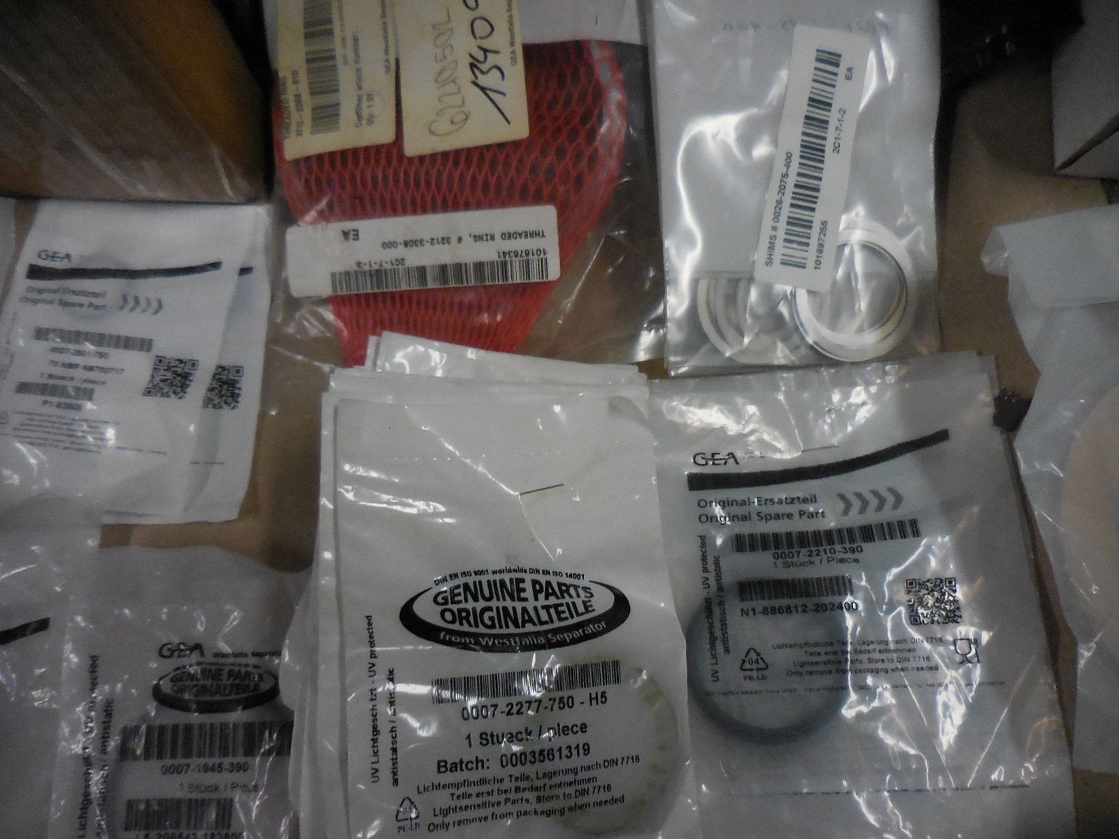 GEA Westfalia 00072277-750-115 0007-2211-390 LARGE LOT ( 104 pcs ) NEW LOT – D