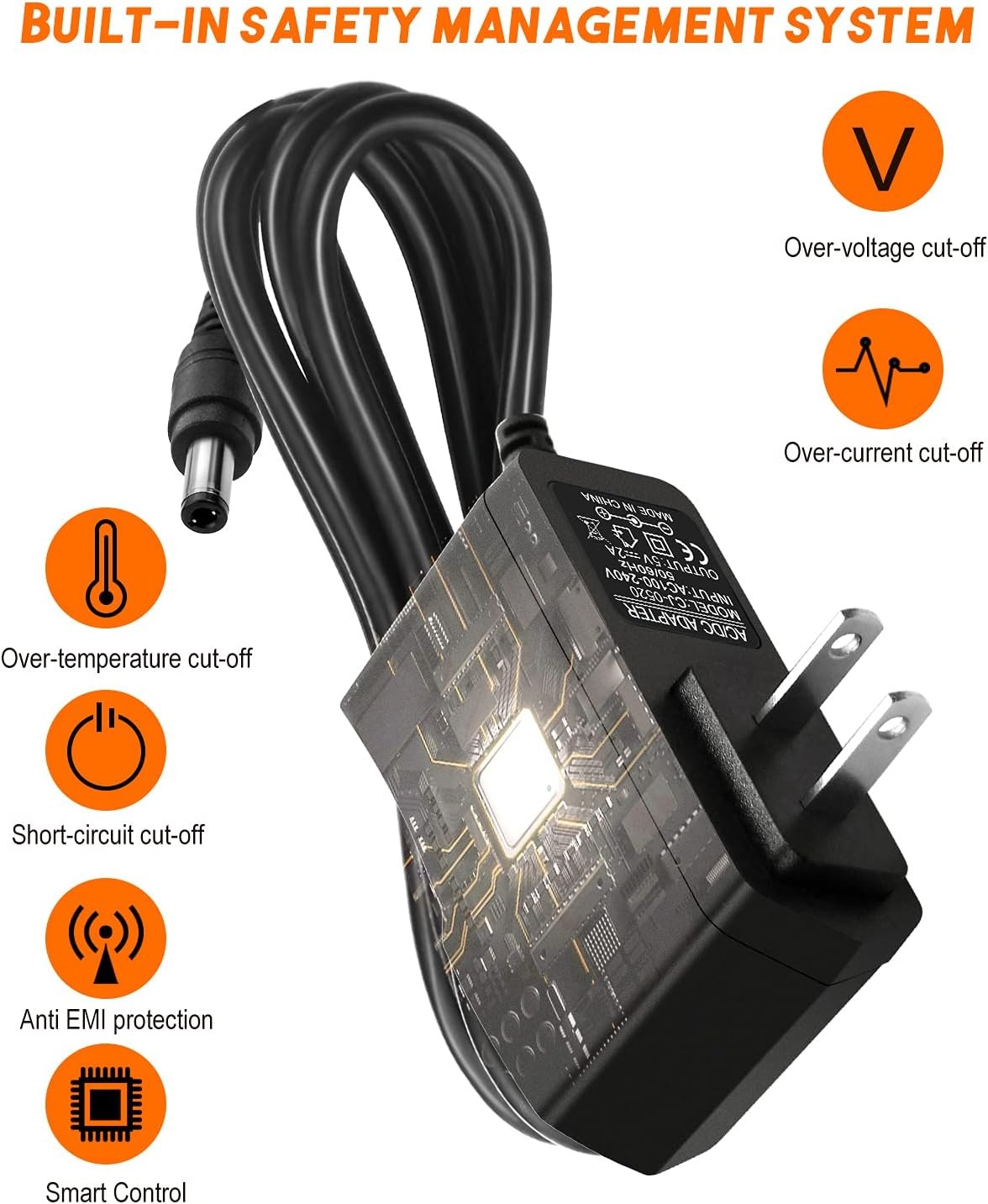 5V 2A AC Adapters Power Adapter Charger DC Supply for Black