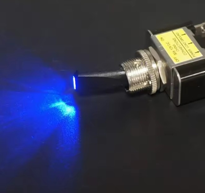 Blue LED Light 3Pin Rocker Toggle ON/Off Switch 30A 12V for Car Boat Marine Lot