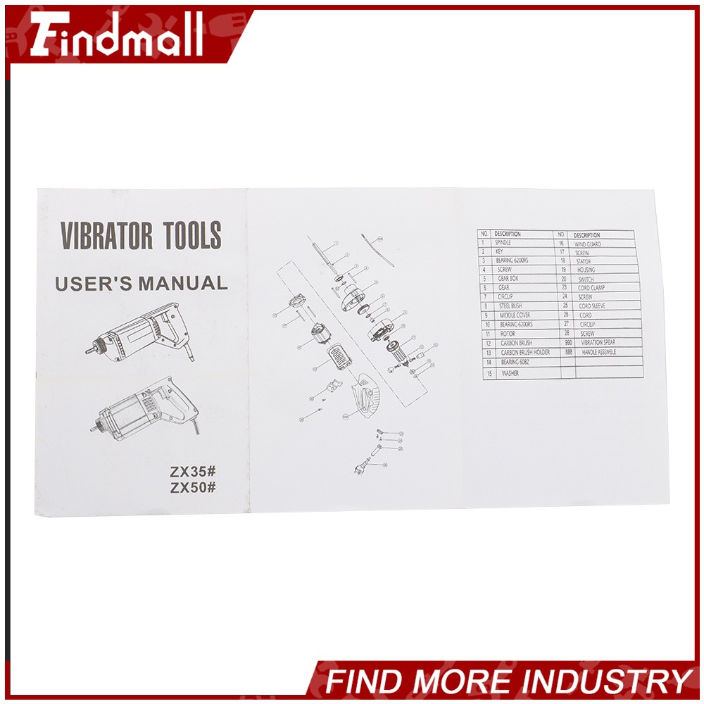 Findmall 1500W Construction Tools Electric Concrete Vibrator 4.5 Feet Long Shaft