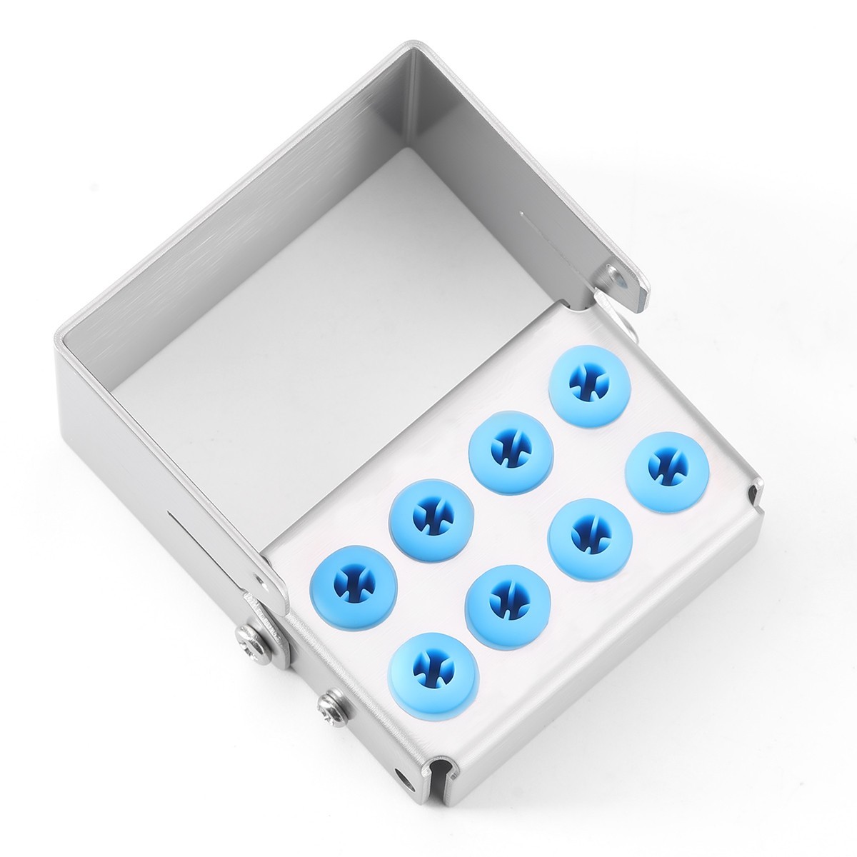 8 Hole Dental Bur Block Holder Stand Burs Sterilizer Case For FG /CA Burs AZDENT