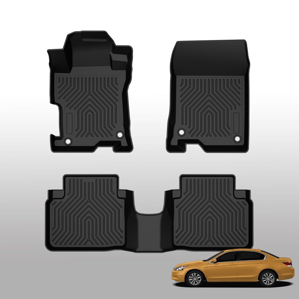 TPE Floor Mats Cargo Liner for Honda Accord Sedan 08-12 Not Coupe 3PCS All-Weath