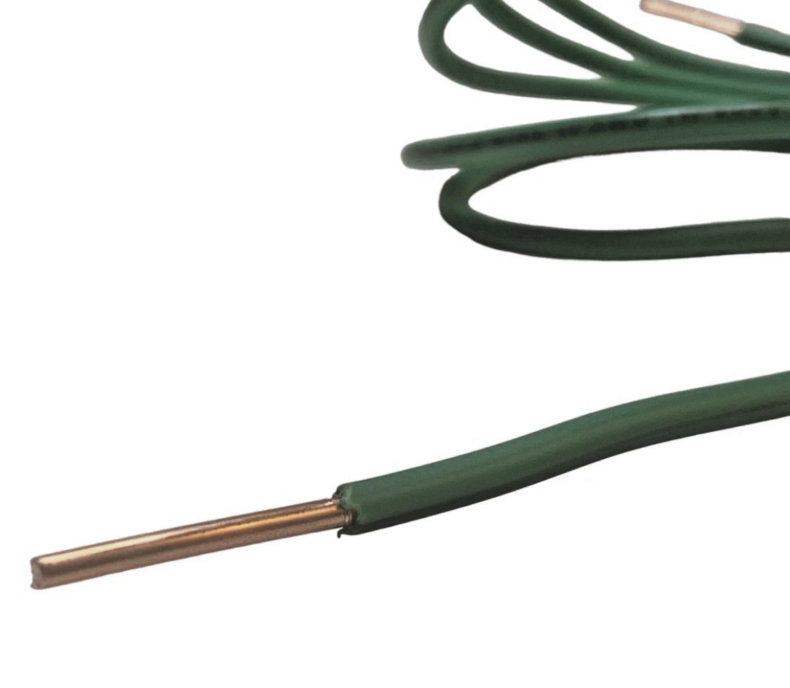 10 Ft Green 10 AWG Solid Copper Wire 10 Gauge Green Ground Wire 10ft