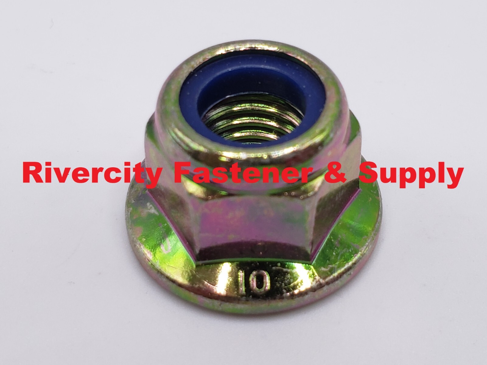 M12-1.75 Nylon Insert Flange Lock Nuts 12mm x 1.75 Flanged Stop Nut M12x1.75 ZY