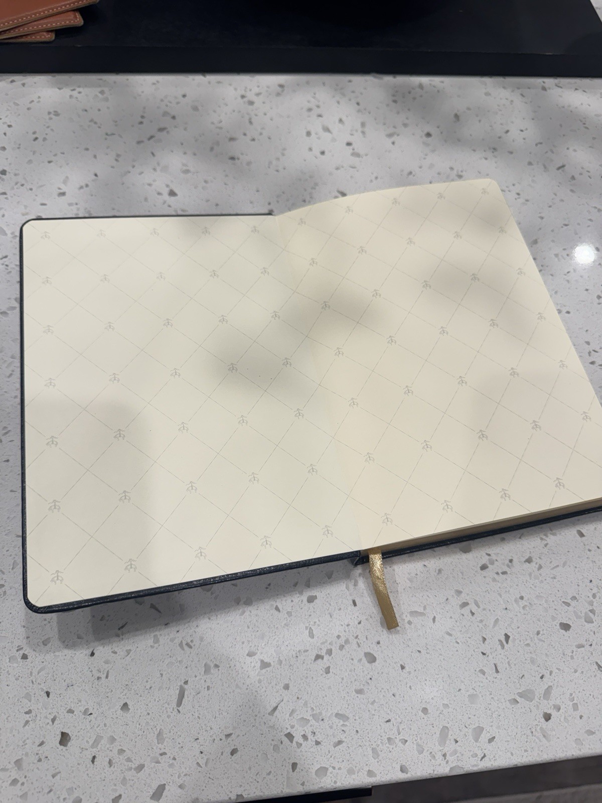 Brooks Brothers Lined Journal Notebook with Ribbon Bookmark, Writing Notebook