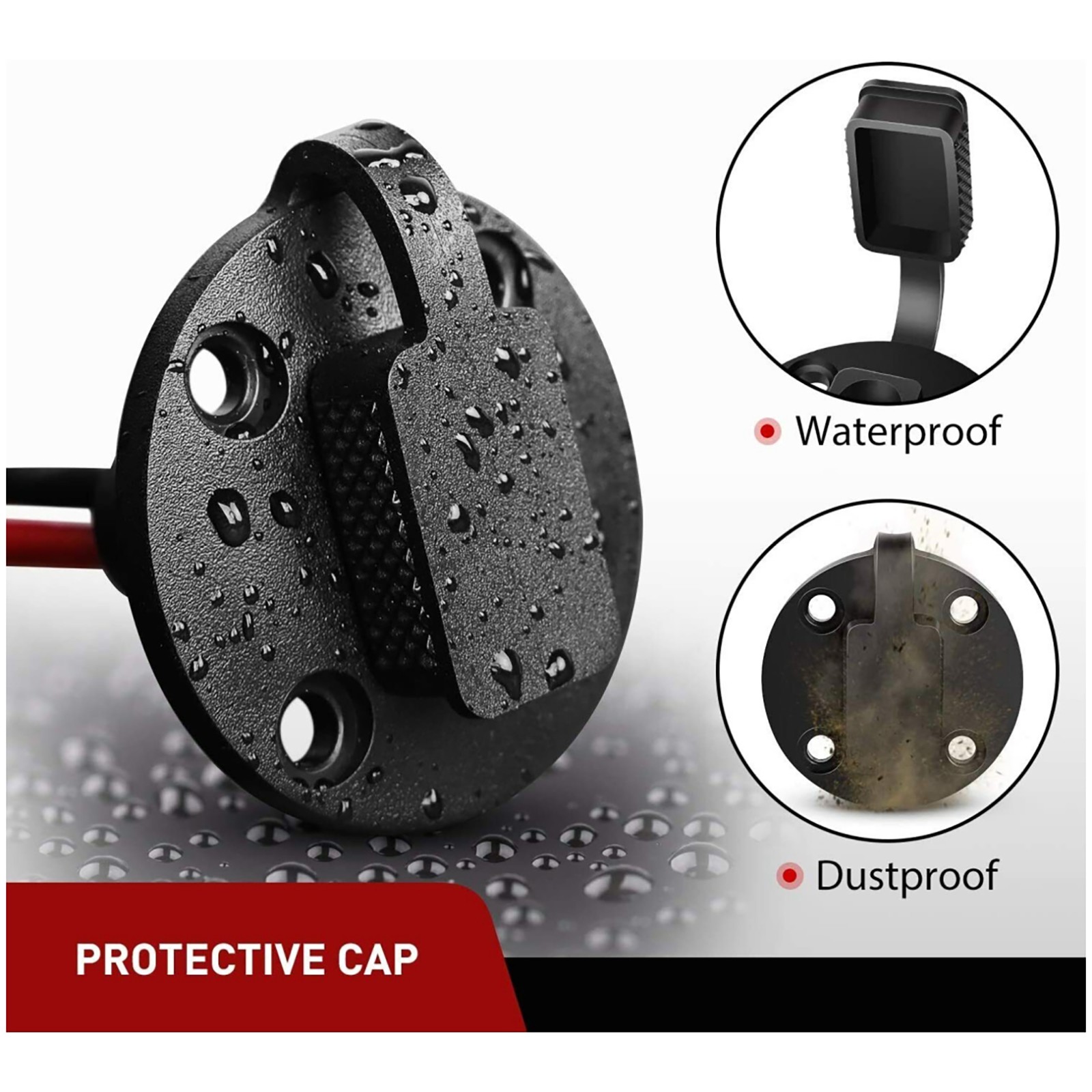 2x SAE Power Socket Sidewall Port Quick Connect Solar Panel Mount Connector 30cm