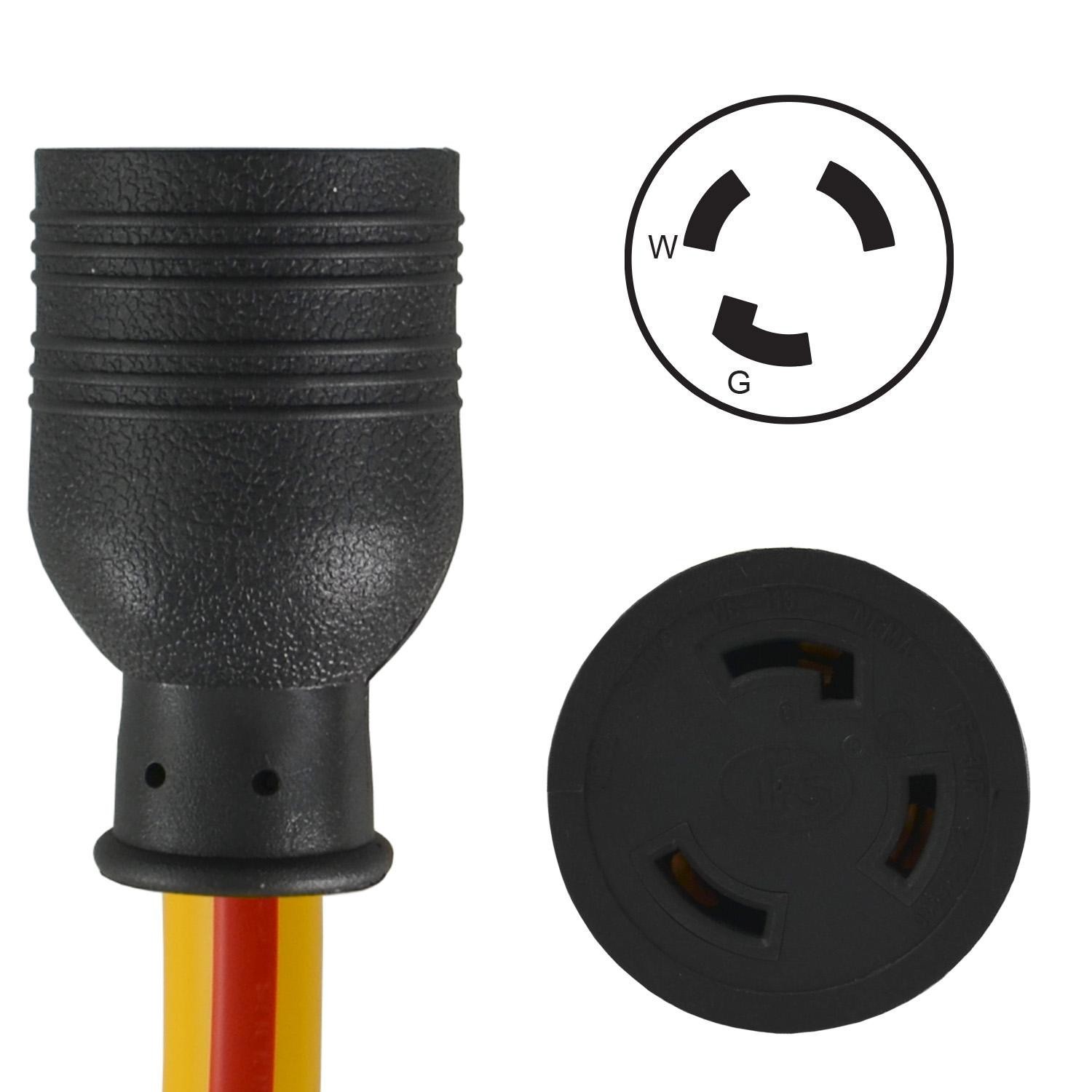 Conntek 50FT 30 Amp Generator Extension Cord NEMA L5-30P/L5-30R Twist Locking
