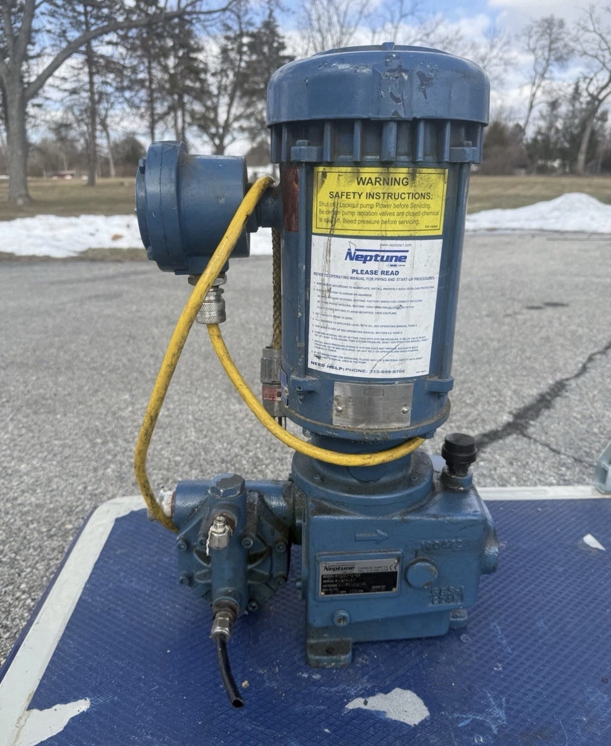 15 MRO Industrial Neptune Chemical Metering Pump Lot – GE, Baldor Motors As Is