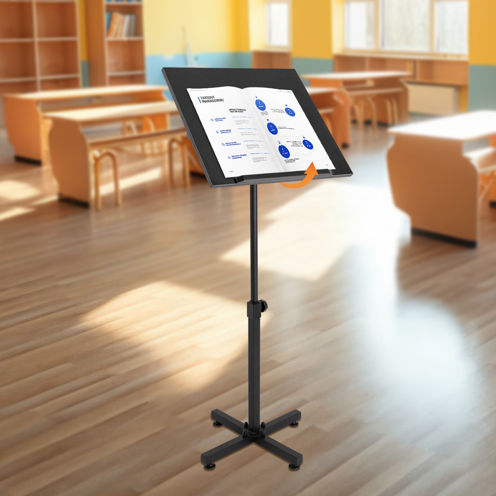Classic Portable Lectern Podium Stand Height Adjustable Pulpitos Para Iglesias