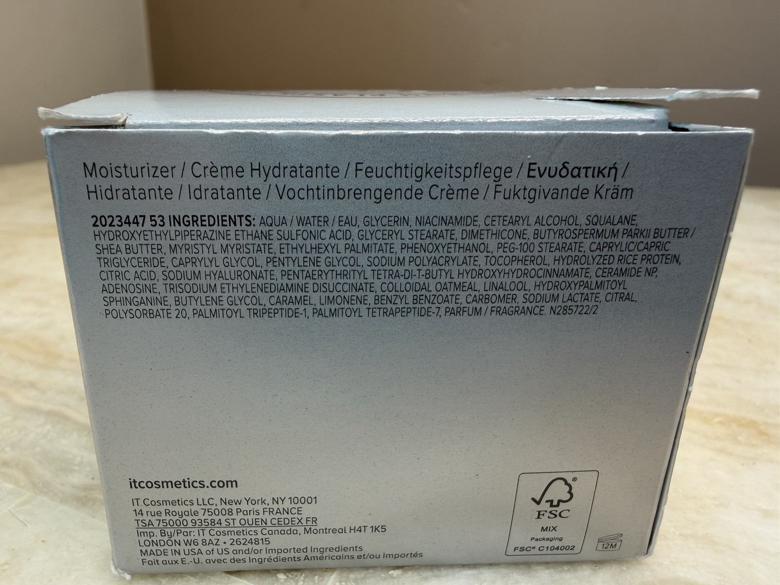 IT Cosmetics Confidence in a CREAM 2oz Moisturizing Anti-Aging Cream NEW